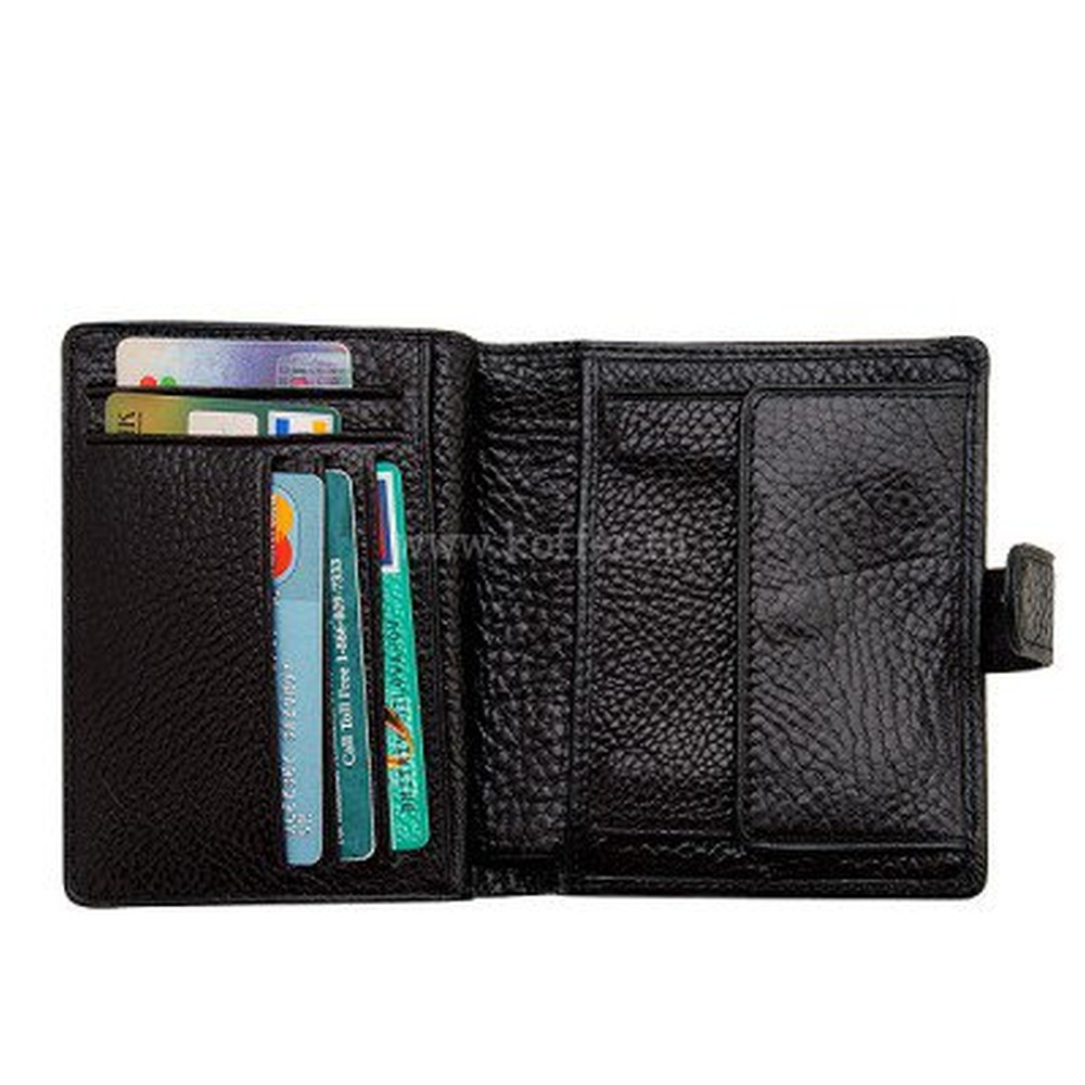 Портмоне Dr.Koffer из натуральной кожи черное