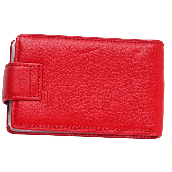 Визитница Dr.Koffer из натуральной кожи красная