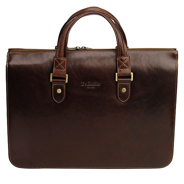 Темно-коричневая квадратная сумка для документов с жестким каркасом Dr.Koffer B500050-02-09