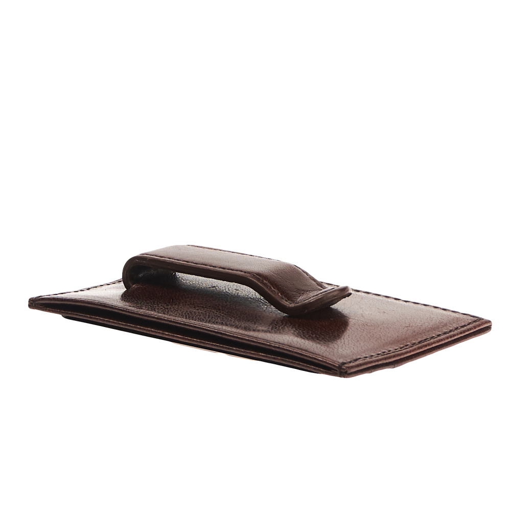 Визитница Dr.Koffer из натуральной кожи темно-коричневая