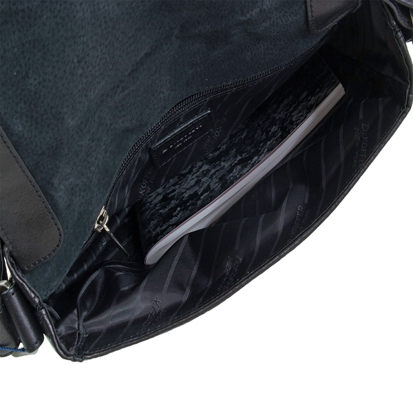 Сумка через плечо Dr.Koffer из натуральной кожи черная