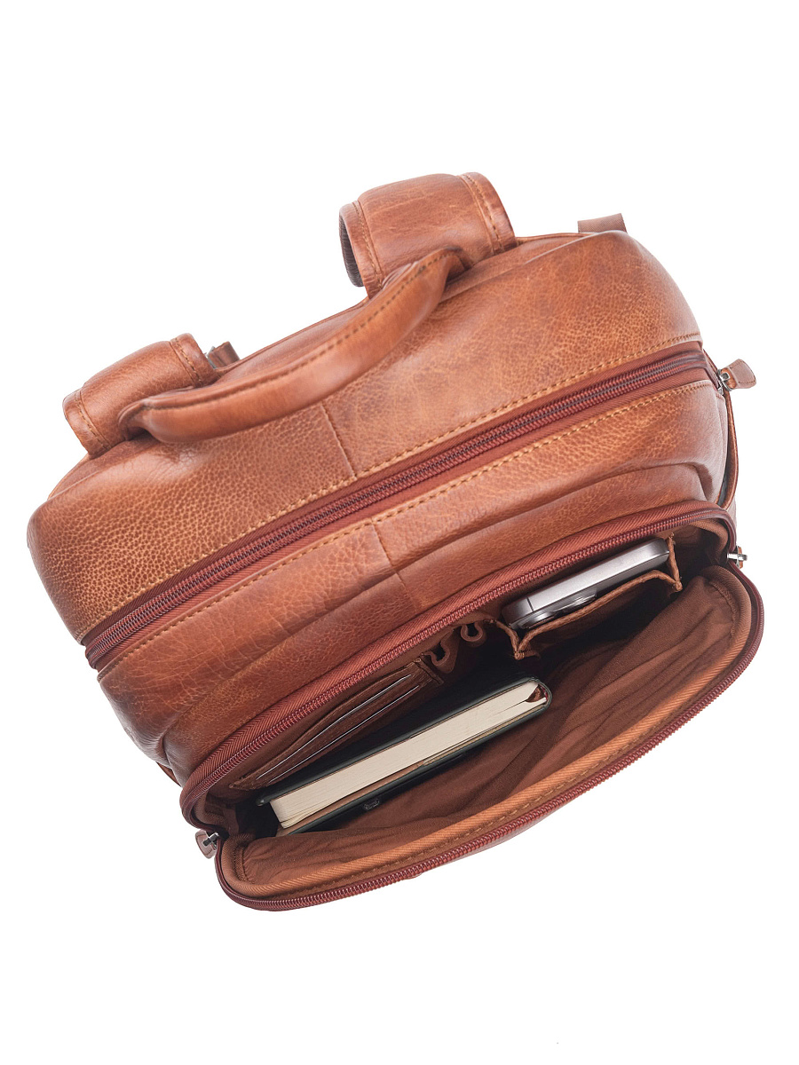 Рюкзак Dr. Koffer из натуральной кожи коричневый