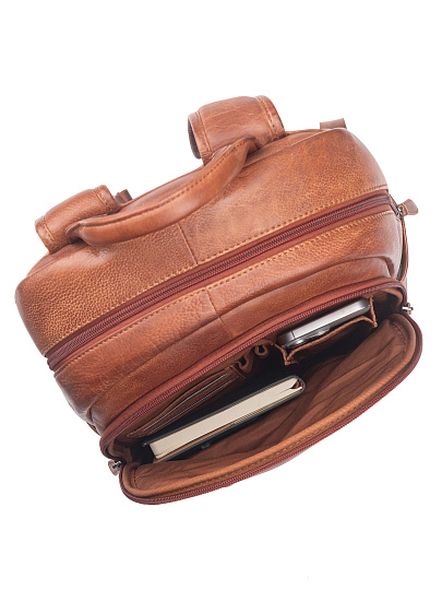 Рюкзак Dr. Koffer из натуральной кожи коричневый