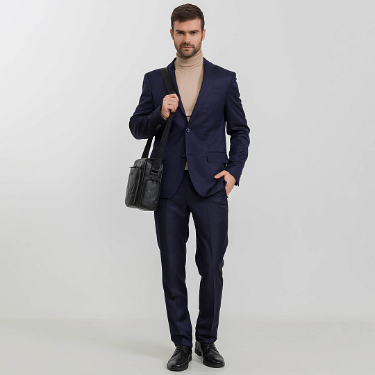 Сумка через плечо Dr.Koffer из натуральной кожи черная