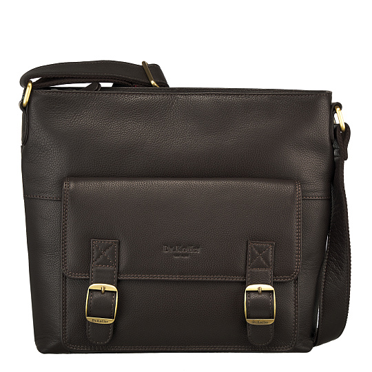 Сумка через плечо Dr.Koffer из натуральной кожи коричневая