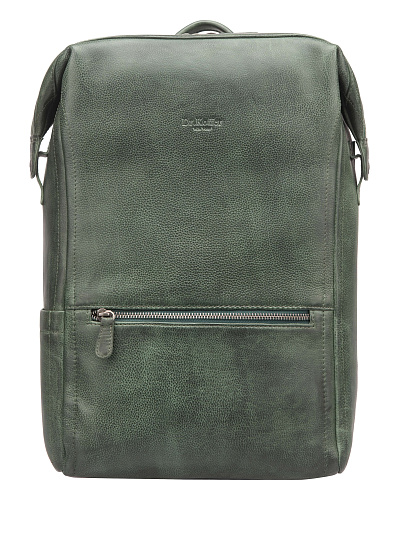 Рюкзак Dr. Koffer из натуральной кожи зеленый
