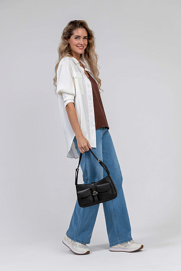 Женская сумка Dr.Koffer из натуральной кожи темно-коричневая