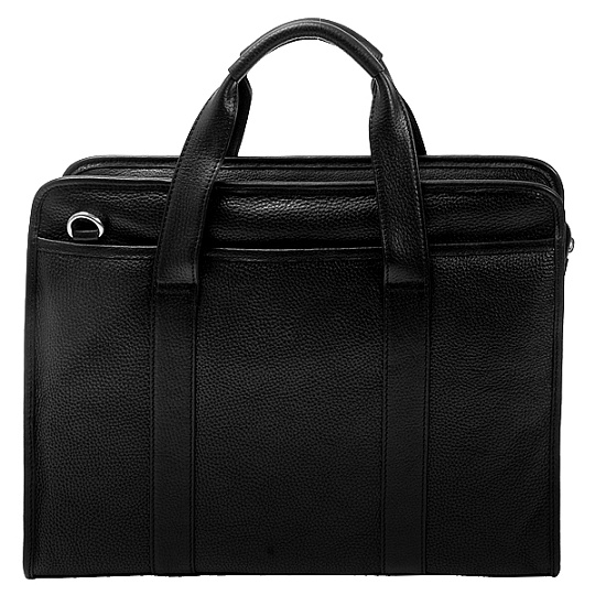 Деловая сумка Dr.Koffer из натуральной кожи черная