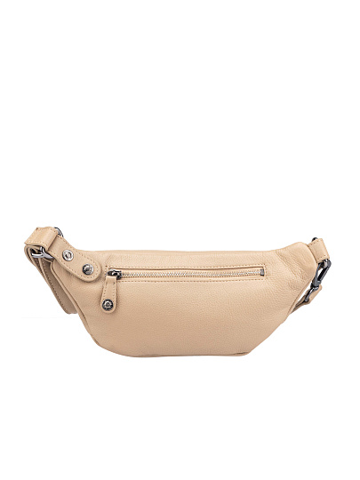 Сумка на пояс Dr. Koffer из натуральной кожи бежевая