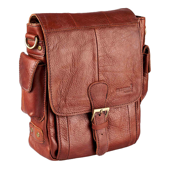 Сумка через плечо Dr.Koffer из натуральной кожи коричневая
