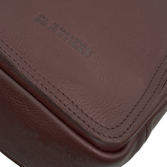 Деловая сумка Dr.Koffer из натуральной кожи темно-коричневая