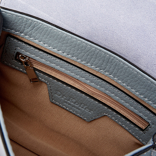 Женская сумка Dr. Koffer из натуральной кожи голубая