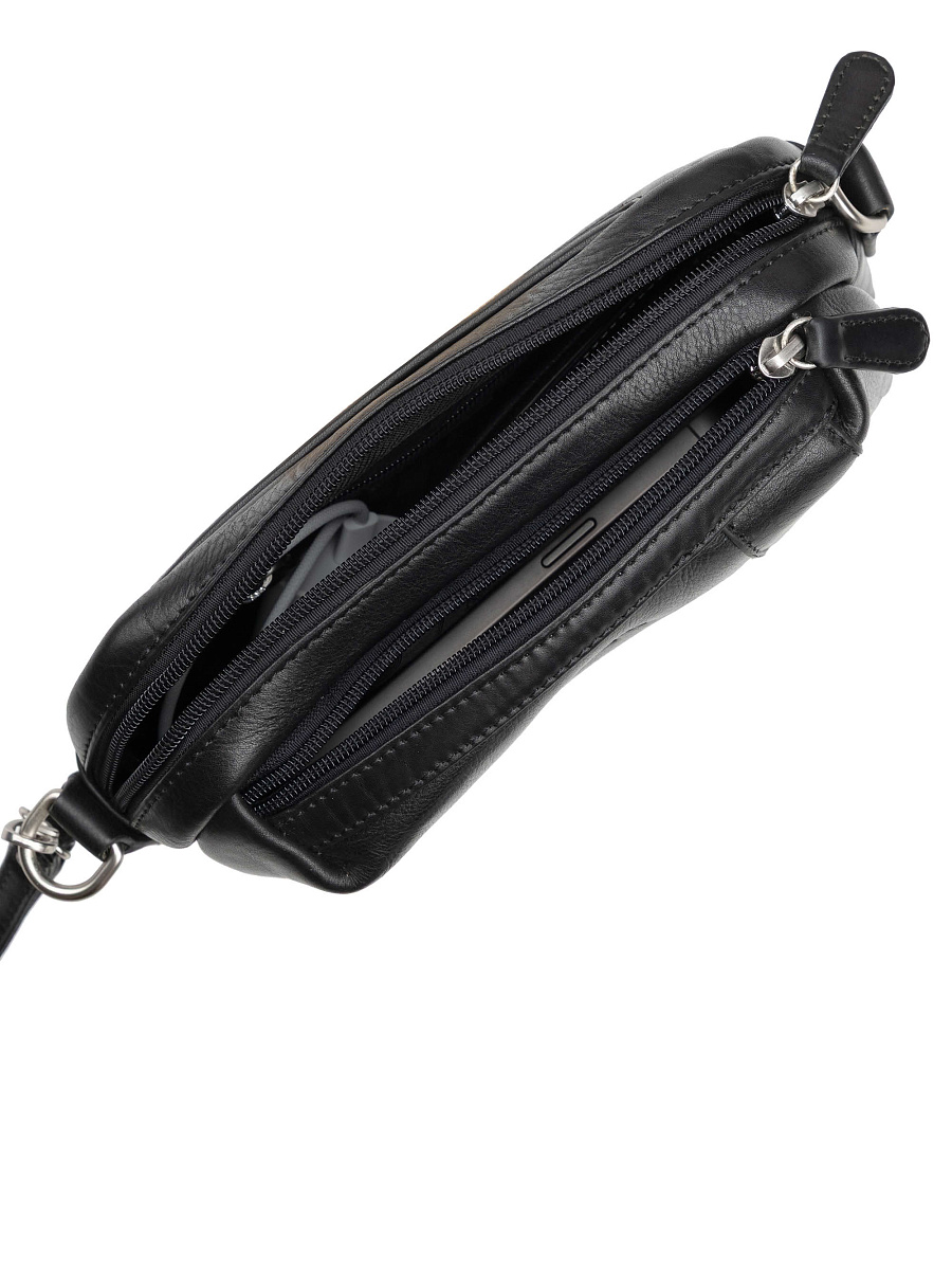 Сумка-визитка Dr. Koffer из натуральной кожи черная