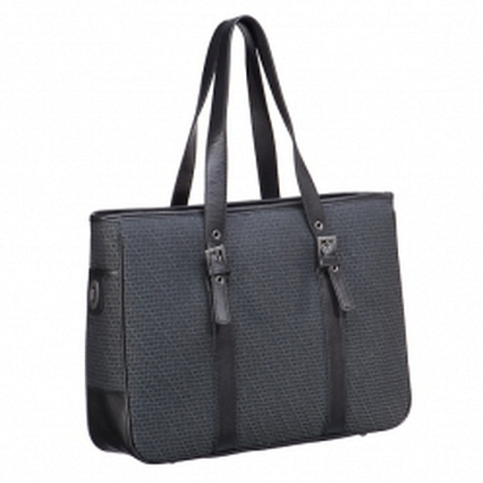 Деловая сумка Dr.Koffer из натуральной кожи черная