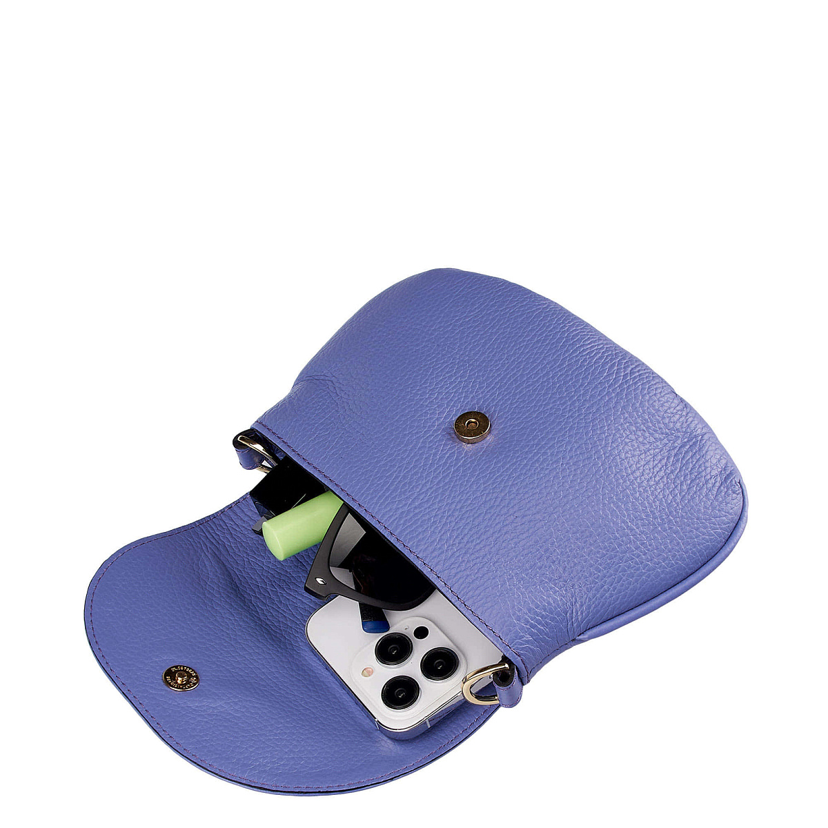 Женская сумка Dr. Koffer из натуральной кожи голубая