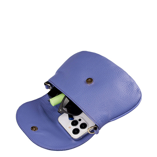 Женская сумка Dr. Koffer из натуральной кожи голубая