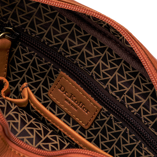 Сумка через плечо Dr.Koffer из натуральной кожи коричневая