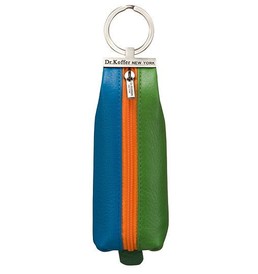 Удлиненная ключница на молнии из кожи ярких цветов Dr.Koffer X510226-192-65