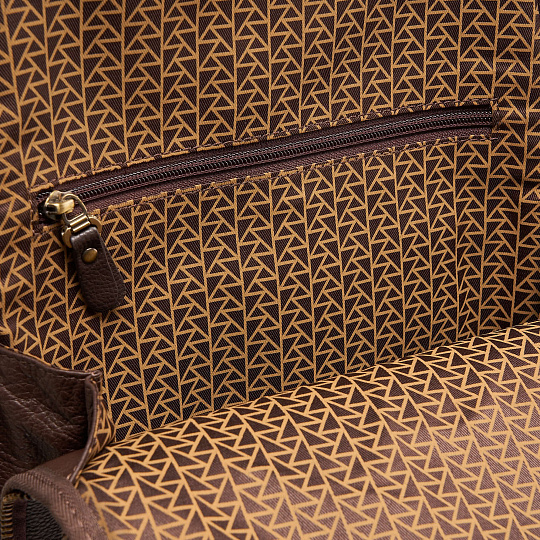 Рюкзак Dr.Koffer из натуральной кожи темно-коричневый