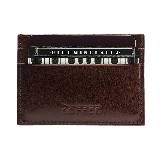 Визитница Dr.Koffer из натуральной кожи темно-коричневая