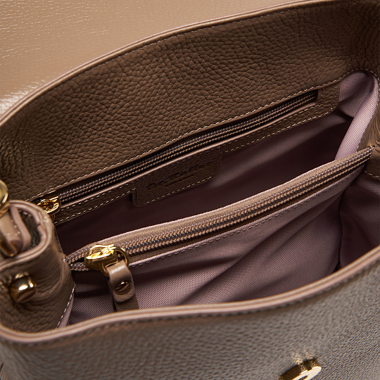 Женская сумка  Dr. Koffer из натуральной кожи бежевая