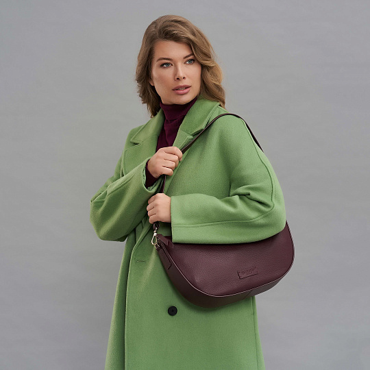 Женская сумка  Dr. Koffer из натуральной кожи бордовая