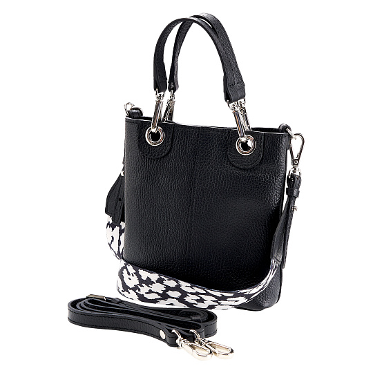 Женская сумка Dr. Koffer из натуральной кожи черная