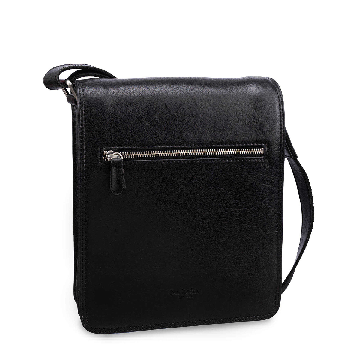 Сумка через плечо Dr.Koffer из натуральной кожи черная
