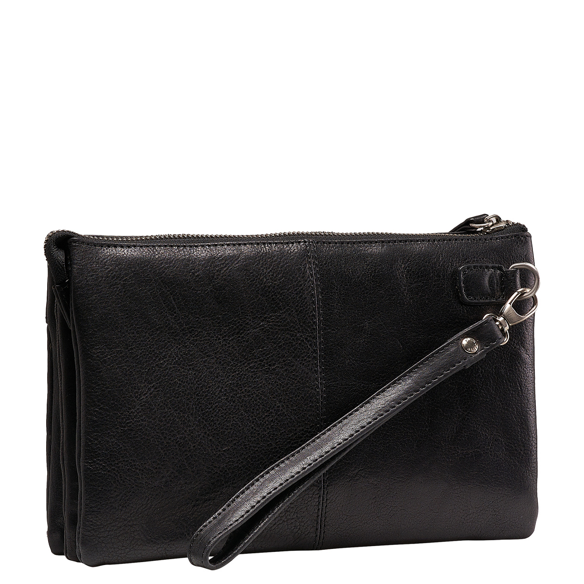 Сумка барсетка из натуральной кожи Dr. Koffer черная