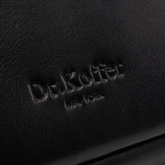 Несессер Dr. Koffer из натуральной кожи черный