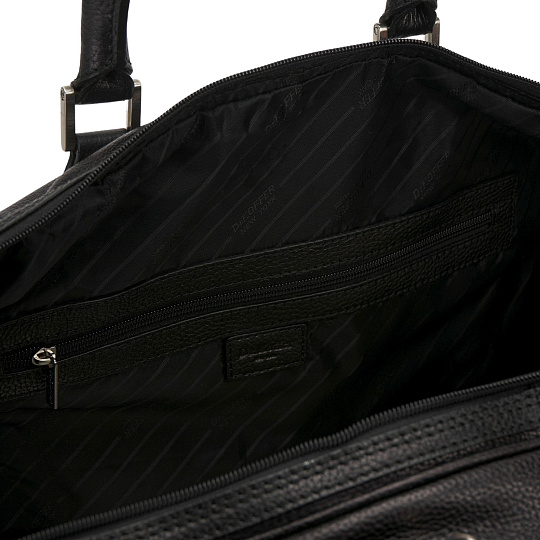 Сумка дорожная Dr.Koffer из натуральной кожи черная