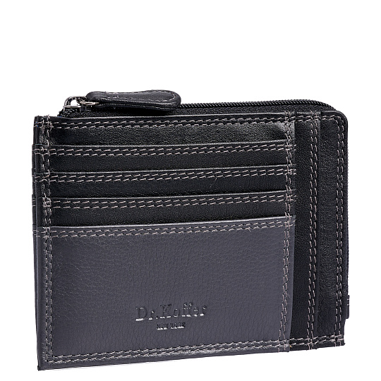 Кредитница Dr.Koffer из натуральной кожи черная