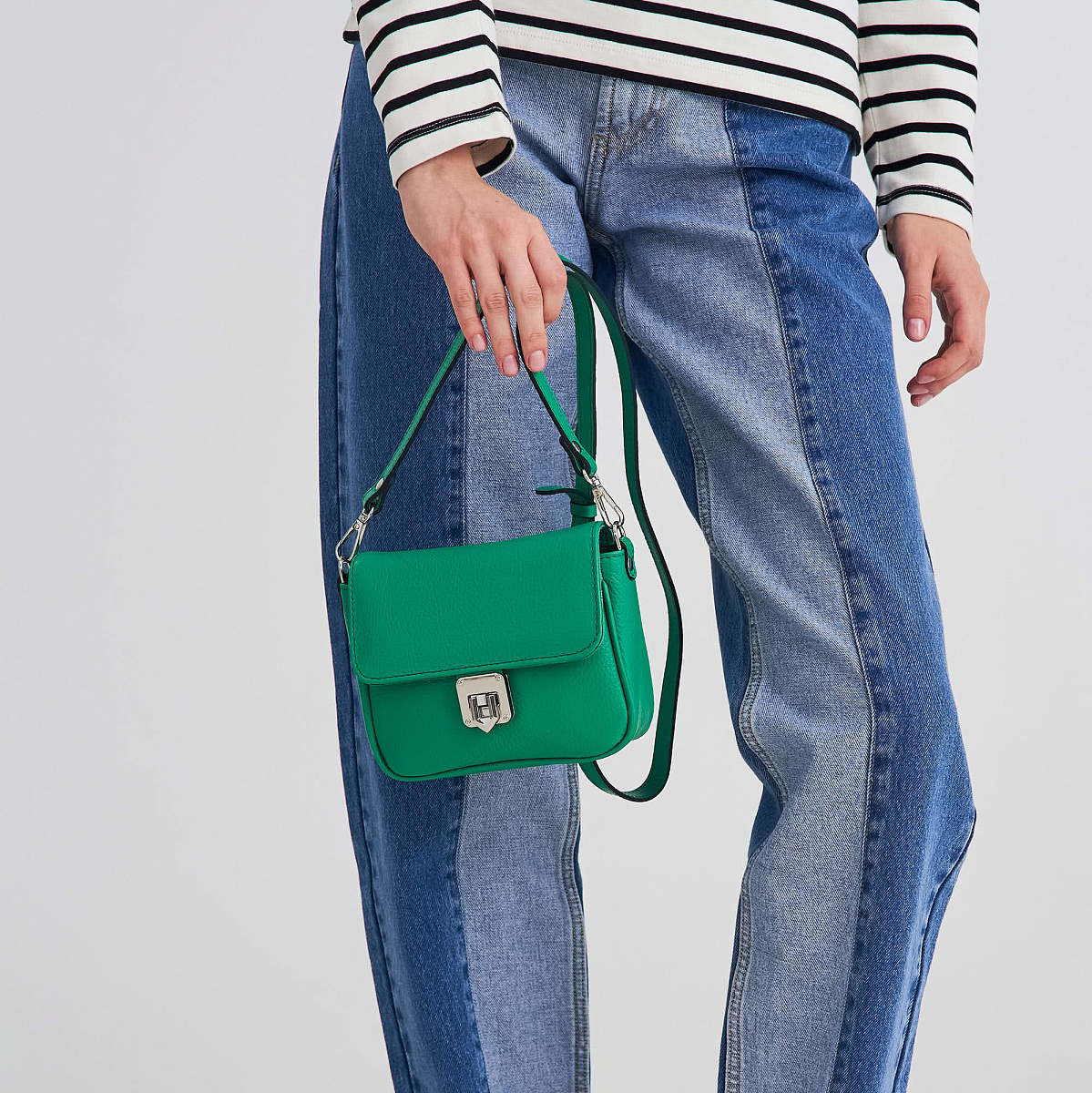 Женская сумка Dr. Koffer из натуральной кожи зеленая