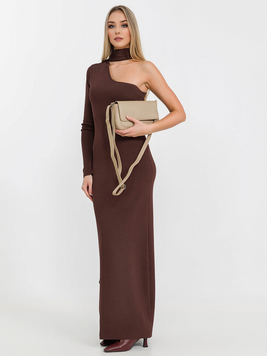 Женская сумка Dr.Koffer из натуральной кожи бежевая