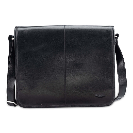 Деловая сумка Dr.Koffer из натуральной кожи черная