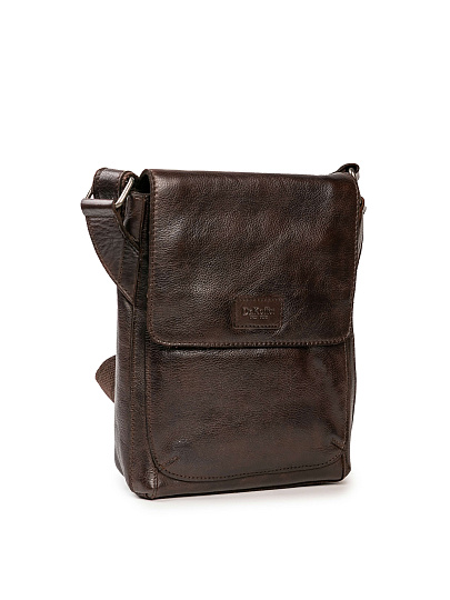 Сумка через плечо Dr.Koffer из натуральной кожи коричневая