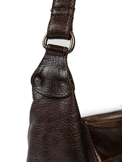 Сумка через плечо Dr.Koffer из натуральной кожи коричневая