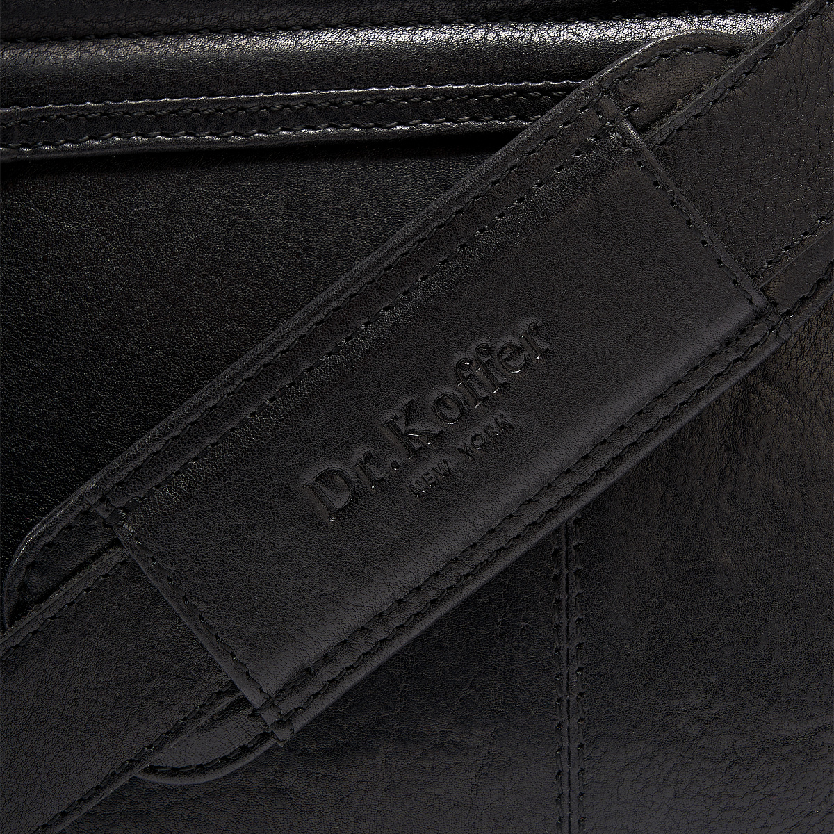 Портфель Dr.Koffer из натуральной кожи черный