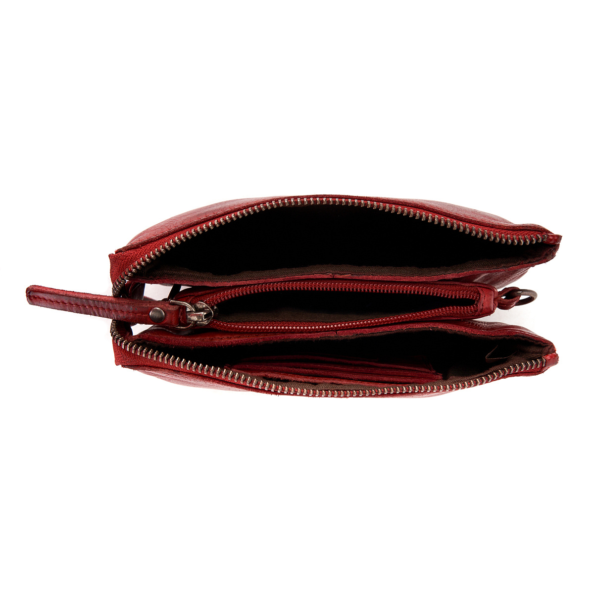 Сумка через плечо Dr.Koffer из натуральной кожи красная