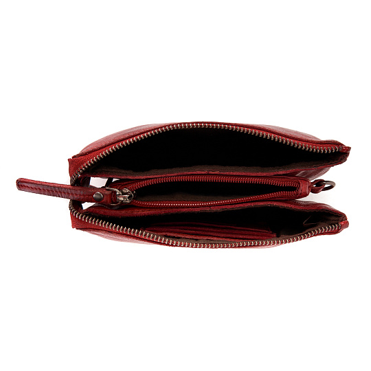 Сумка через плечо Dr.Koffer из натуральной кожи красная