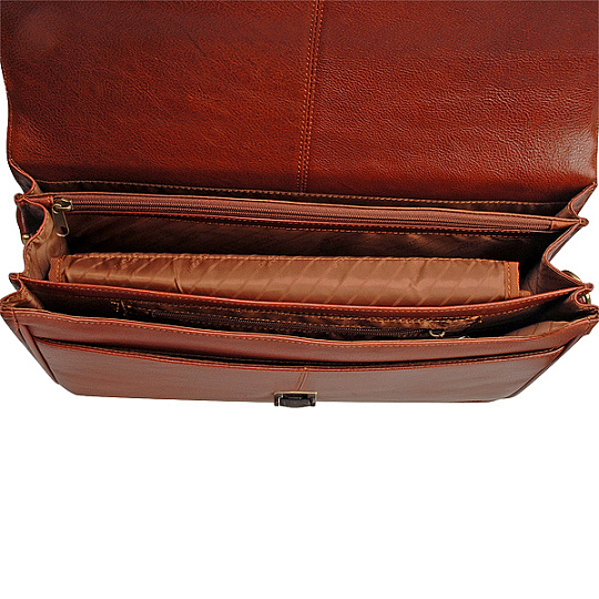 Портфель Dr.Koffer из натуральной кожи светло-коричневый