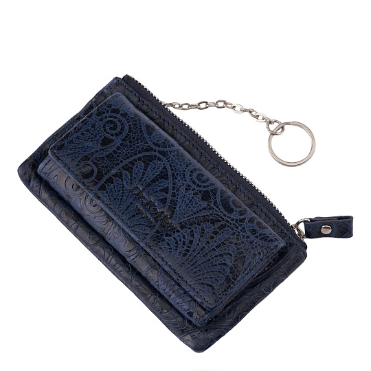 Ключница Dr.Koffer из натуральной кожи синяя