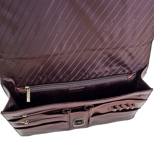 Мужской портфель из темно-коричневой кожи  Dr.Koffer P286111-02-09