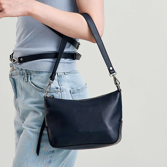 Женская сумка Dr. Koffer из натуральной кожи синяя