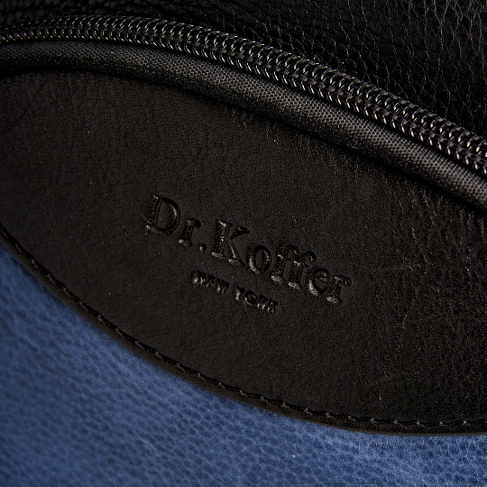 Сумка через плечо Dr.Koffer из натуральной кожи синяя