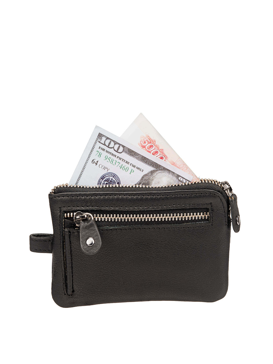 Ключница Dr.Koffer из натуральной кожи черная