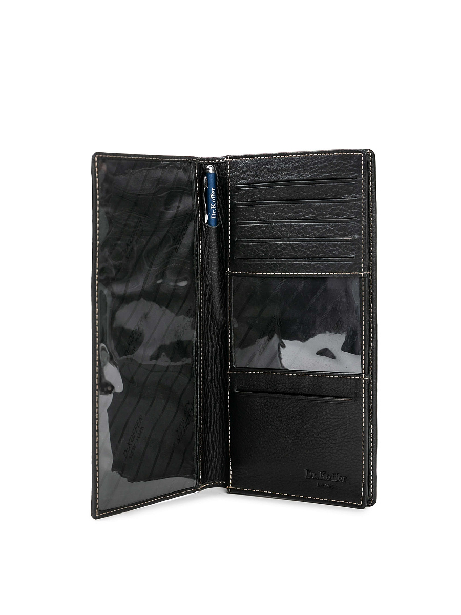 Портмоне Dr.Koffer из натуральной кожи черное