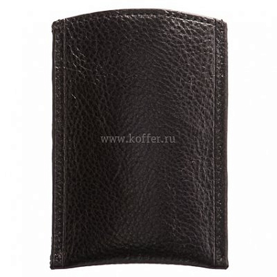Кредитница из черной кожи с язычком Dr.Koffer X510332-02-04