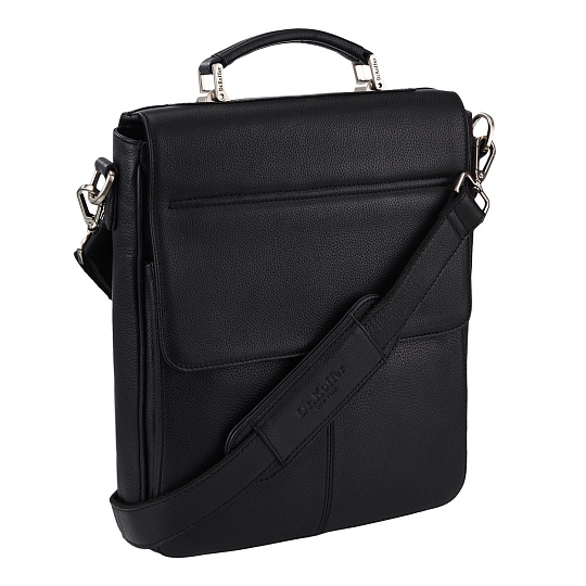 Деловая сумка Dr.Koffer из натуральной кожи черная