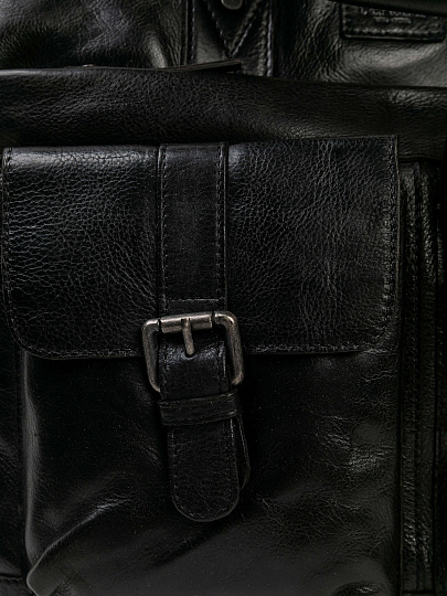 Деловая сумка Dr.Koffer из натуральной кожи черная